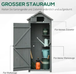 Outsunny Gartenschrank Gartenhaus Gerätehaus Geräteschuppen Mit Fachböden Asphaltdach Fenster Holz Grau+Grün 77 X 54,2 X 179 Cm 14 Outsunny Gartenschrank Gartenhaus Gerätehaus Geräteschuppen Mit Fachböden Asphaltdach Fenster Holz Grau+Grün 77 X 54,2 X 179 Cm -Günstiges Laube Lust Geschäft 3f2fa807b23243570eca6063c94fb697