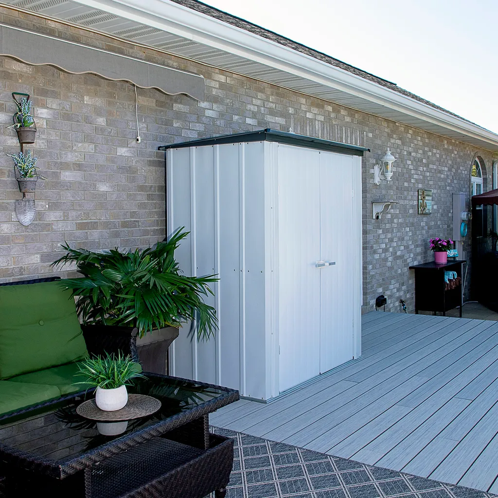 Spacemaker Metall Geräteschrank "5 X 3", Gartenaufbewahrung Lichtgrau 1,4 M² 13 Spacemaker Metall Geräteschrank "5 X 3", Gartenaufbewahrung Lichtgrau 1,4 M² – Bild 11