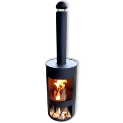 Raburg XXL Gartenkamin BERNARD In SCHIEFER-SCHWARZ, Extra Großer Design-Garten-, Terrassenofen & Feuertonne -Günstiges Laube Lust Geschäft 402e8572ede3fb99080287c7d03033fa