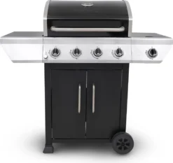 Nexgrill 4B Classic Gasgrill I 4 Brenner Gas Grill Mit Seitenbrenner I Grillwagen Mit Grillthermometer, Seitenablage Und Seitenkochfeld