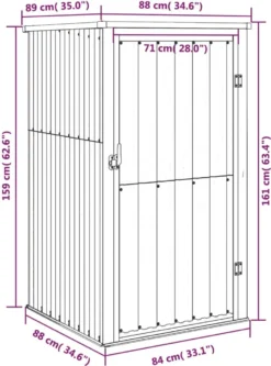 VidaXL Gerätehaus Braun 88x89x161 Cm Verzinkter Stahl -Günstiges Laube Lust Geschäft 41b829c3df93b5bf2a61d93f1b3615e8