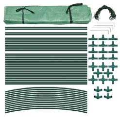 ECD Germany Gewächshaus Mit Metallrahmen - 6m² - 300x200x200 Cm - Grün - Reißverschluss Und 6 Fenstern - Foliengewächshaus Bogendach Treibhaus Frühbeet Pflanzenhaus Tomatenhaus Folientunnel -Günstiges Laube Lust Geschäft 421073776acfac1de7254b448e6ecd65