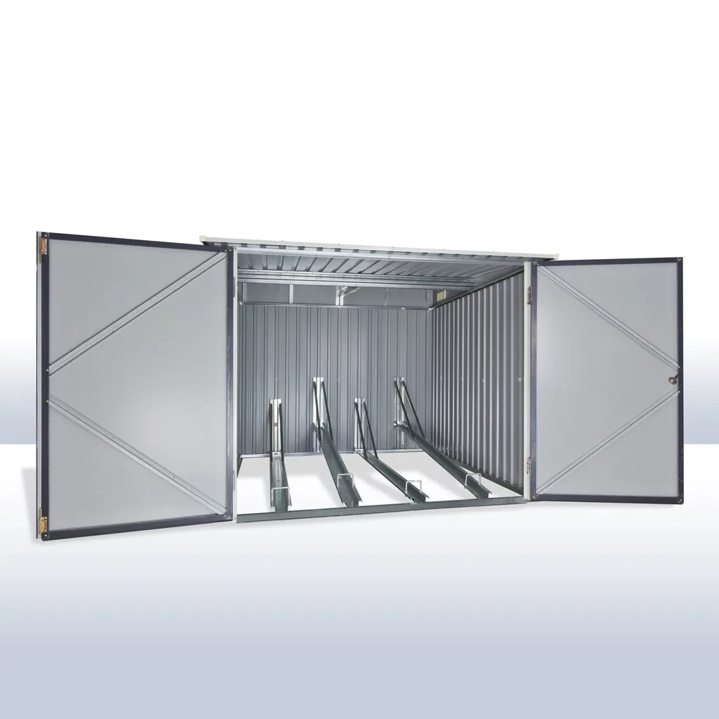 Duramax Fahrradbox Aus Stahlblech Für 4 Räder 8 Duramax Fahrradbox Aus Stahlblech Für 4 Räder – Bild 6