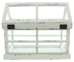 Gewächshaus 'Shabby', Garten Beet Lackiertes Holz Dekoration Gewächshaus -Günstiges Laube Lust Geschäft 4269b92269eab644623063224a746551