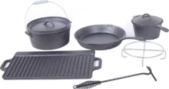 El Fuego Pfannen-Schmortopf-Set Dutch Oven Set 7-teilig, Schwarz -Günstiges Laube Lust Geschäft 42aee2d3d7bf955db49a14c46b85c583