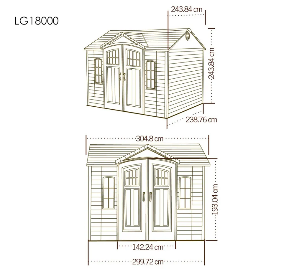 Lifetime Kunststoff Gerätehaus Jubiläumshaus Grau 244x305x244 Cm 9 Lifetime Kunststoff Gerätehaus Jubiläumshaus Grau 244x305x244 Cm – Bild 7
