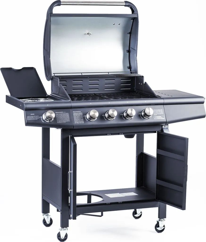 TAINO RED 4+1 Brenner Gasgrill Abdeckung Set Gasregler BBQ Zubehör Cover 4 TAINO RED 4+1 Brenner Gasgrill Abdeckung Set Gasregler BBQ Zubehör Cover – Bild 2