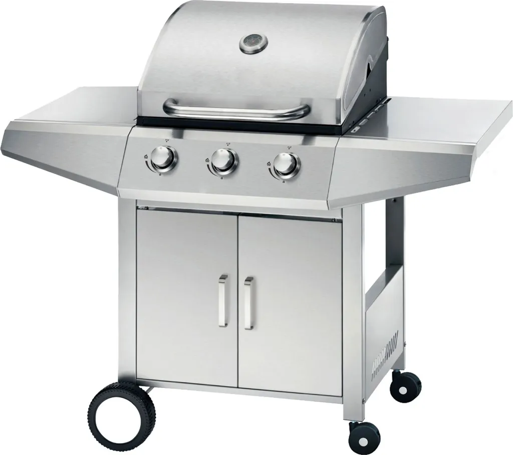 Grill Gasgrill Grillwagen Mit 3 Edelstahlbrenner Gussgrillrost Temperaturanzeige 3 Grill Gasgrill Grillwagen Mit 3 Edelstahlbrenner Gussgrillrost Temperaturanzeige