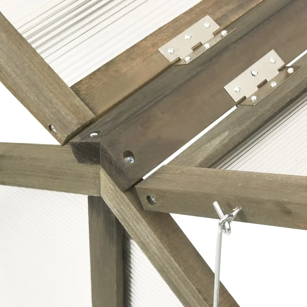VidaXL Gewächshaus Grau 114x80x50 Cm Tannenholz 7 VidaXL Gewächshaus Grau 114x80x50 Cm Tannenholz – Bild 5