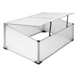 ECD Germany Frühbeet Gewächshaus - 0,6m² Fläche - 100x60x40 Cm - Mit Zweiteiliges Dach - Aus Transparentem Polycarbonat, Witterungsbeständig, Treibhaus Frühbeetkasten Tomatenhaus Pflanzenhaus -Günstiges Laube Lust Geschäft 43e70a7d08a4a14b24fd077b19484e5d