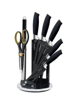 Cheffinger 8tlg. Messerständer Holzoptik Drehbar Schwarze Klingen Messerset -Günstiges Laube Lust Geschäft 44ef2f59313aced17fbe119e6a2b48bd