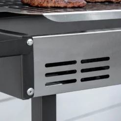 Outsunny Holzkohlegrill Campinggrill Mit Grillrost Und Rotisserie-Kit Klappbar Faltbar Camping Garten BBQ Rostfreier Stahl+Metall Schwarz 118 X 32 X 90 Cm -Günstiges Laube Lust Geschäft 45e8373de35d0b12b00437ad15c08489