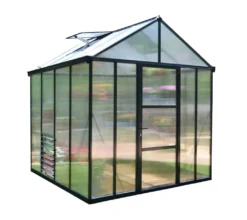 Palram - Canopia Aluminium Gewächshaus Glory 88 | Grau | 244x244x268 Cm