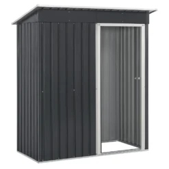 Juskys Metall Gerätehaus S Mit Pultdach, Schiebetür & Fundamentrahmen - 1,4 M² - 161 X 86 X 181 Cm - Anthrazit - Geräteschuppen Gartenhaus Schuppen -Günstiges Laube Lust Geschäft 4696cc5341f6377f6ee81a1b14e9673b