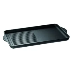 Eurolux Guss-Grillplatte Halb Gerillt 43 X 28 X 2,5 Cm Induktion