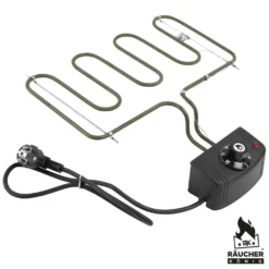 Räucher König 2000W Elektrische Heizschlange Mit Thermostat Für Räucherofen - Gekröpft