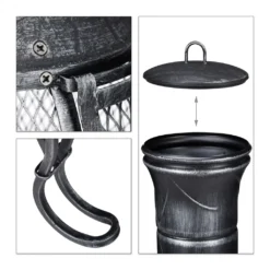 Relaxdays Terrassenofen In Silber -Günstiges Laube Lust Geschäft 47fe24033744b812a6836dbfd6002901