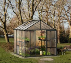 Palram - Canopia Aluminium Gewächshaus Glory 88 | Grau | 244x244x268 Cm -Günstiges Laube Lust Geschäft 4840b31b18378bd77078312b6dcda4d1