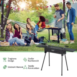 COSTWAY Tragbarer Holzkohlegrill Mit Elektrischer Bratgabel, Leichte Outdoor-Grill, Abnehmbaren Beinen, Campinggrill Für BBQ, Camping, Picknick, Party, Garten, Grillfläche: Ca. 46 X 20 Cm 10 COSTWAY Tragbarer Holzkohlegrill Mit Elektrischer Bratgabel, Leichte Outdoor-Grill, Abnehmbaren Beinen, Campinggrill Für BBQ, Camping, Picknick, Party, Garten, Grillfläche: Ca. 46 X 20 Cm -Günstiges Laube Lust Geschäft 4949f1ec12478ad6d04cc29b6185f8d1