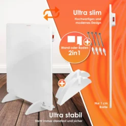 Kesser® Infrarotheizung Infrarot Wandheizung Heizung Heizkörper Heizpaneel 425-550W, Watt:1x 550 Watt -Günstiges Laube Lust Geschäft 4978adb2d470ea8c7f76204602a21c7c