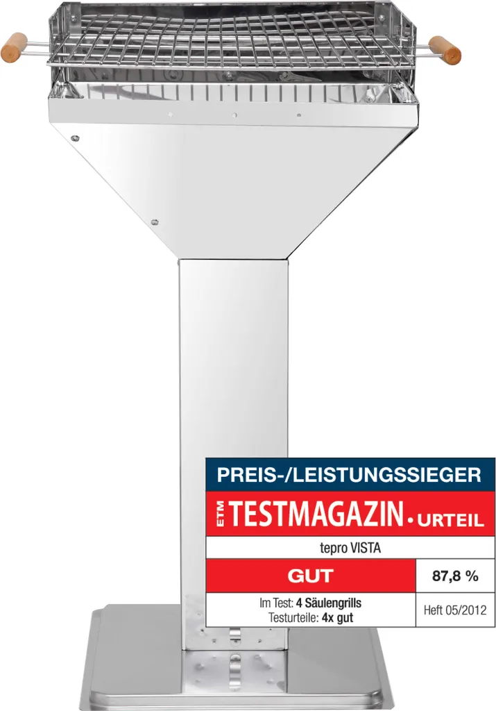 Tepro Edelstahl-Trichtergrill "Vista", Windschutz, Feuerwanne, Holzkohlegrill; 1066 11 Tepro Edelstahl-Trichtergrill "Vista", Windschutz, Feuerwanne, Holzkohlegrill; 1066 – Bild 9