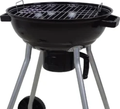 BBQ Collection Holzkohlegrill, Kugelgrill Rundgrill Ø 45 X 83 Cm Mit Deckel, Stabiler Standgrill Auf Rädern Mit Abnehmbarem Aschekasten & Ablagegitter, Schwarz -Günstiges Laube Lust Geschäft 4b913f9b4e38da8e45c3db87ef25f376