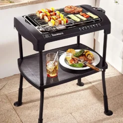 Standgrill 2000 W, Grillfläche: 25x35 Cm, Elektrogrill Mit Cool-Touch-Griffen, Rauchfrei -Günstiges Laube Lust Geschäft 4cf28bee41dee95463b104de1f52205b