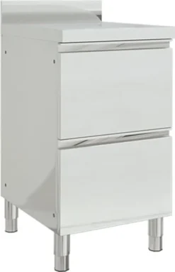 VidaXL Gastro-Küchenschrank Mit 2 Schubladen Edelstahl