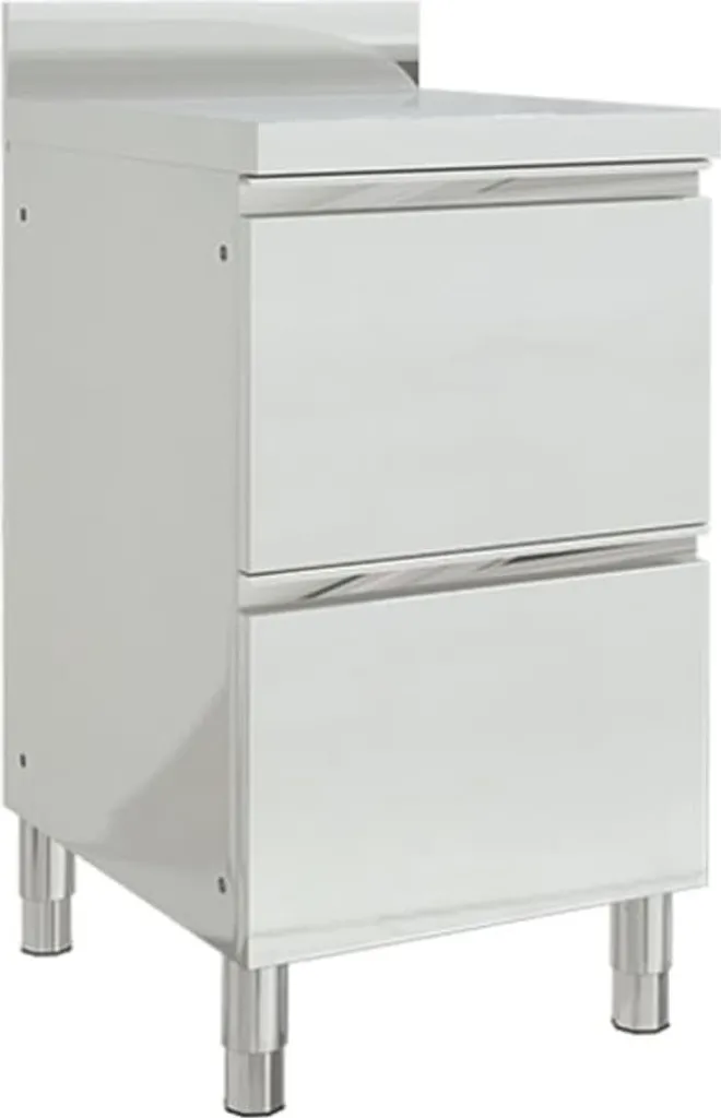 VidaXL Gastro-Küchenschrank Mit 2 Schubladen Edelstahl 3 VidaXL Gastro-Küchenschrank Mit 2 Schubladen Edelstahl