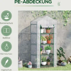 Outsunny Folien Gewächshaus Treibhaus Tomatenhaus Pflanzenhaus Frühbeet 4 Regalfächer Weiß 70 X 50 X 160 Cm 13 Outsunny Folien Gewächshaus Treibhaus Tomatenhaus Pflanzenhaus Frühbeet 4 Regalfächer Weiß 70 X 50 X 160 Cm -Günstiges Laube Lust Geschäft 4d5f11768d31b8963e78bfbf3109d0cc
