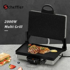 Kontaktgrill, Scheffler 2000W Optigrill, Multi Grill, Lahmacun Makinasi, Grill, Toaster, Brotmaschine, Edelstahl Tischgrill Mit Grill, Brotbackform, Kasserolle, Antihaft-Beschichtung -Günstiges Laube Lust Geschäft 4d8113cffdbe5c697cbe3ee5b4e1abb8