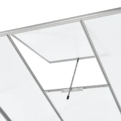 Juskys Aluminium Anlehn-Gewächshaus 2,4 M² – Treibhaus Mit Schiebetür, Fenster Zum Lüften & Stahl-Fundament – Stabiles Pflanzenhaus Für Garten -Günstiges Laube Lust Geschäft 4e30f31caeac9f22a12a553fb0a005f4