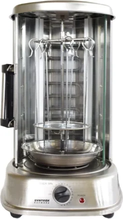 Syntrox Chef Grill R-8121 Inox Dönergrill Rotisserie Gyrosgrill Hähnchengrill Tischgrill 1500