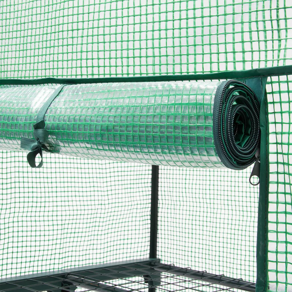 Relaxdays Gewächshaus Mit Rollen Und 3 Etagen 8 Relaxdays Gewächshaus Mit Rollen Und 3 Etagen – Bild 6