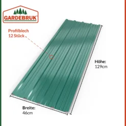Deuba 12x Trapezblech 129cm X 46cm = 7m² Verzinkt Profilblech Dachblech Wellblech Dachplatten Gerätehaus Carport Grün -Günstiges Laube Lust Geschäft 4ef5d9cb6d86892a30a5c4cb07e5877d