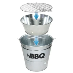 ECD Germany Grilleimer Ø 25cm Mit Grillrost Und Tragegriff, Eimergrill Aus Edelstahl In Silber, Minigrill Mit Belüftung, Campinggrill Holzkohlegrill BBQ Grill Picknickgrill Grillkübel Feuerkübel -Günstiges Laube Lust Geschäft 4f07a64cbe0f0e912fe791aac3e71fd6