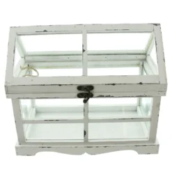 Gewächshaus 'Shabby', Garten Beet Lackiertes Holz Dekoration Gewächshaus -Günstiges Laube Lust Geschäft 50e13015bfc6c0911f9c6d52f39a821a