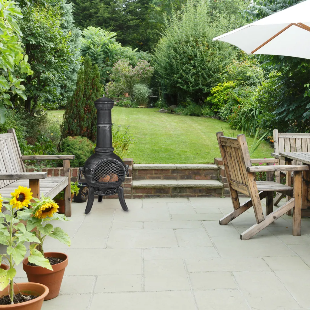 Relaxdays Terrassenofen Mit Funkenschutz 4 Relaxdays Terrassenofen Mit Funkenschutz – Bild 2