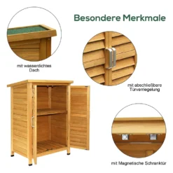 MCombo Gartenschrank Gerätehaus Geräteschuppen Garten Schuppen Schrank Holz 1200 -Günstiges Laube Lust Geschäft 51202b062f1dbb8c17cff2ea17924692