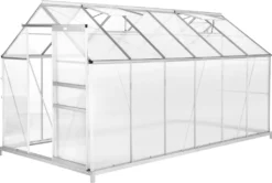 Tectake Gewächshaus Aus Aluminium Mit Fundament - 375 X 185 X 195 Cm -Günstiges Laube Lust Geschäft 51cbfa945bcba184f8b7f0eea2c7956e