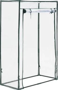 Tomatengewächshaus Terzigno 100x50x150cm Foliengewächshaus Gartenhaus Treibhaus Tomatenhaus Mit Reißverschluss PVC Folie Transparent