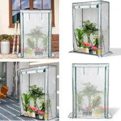 Lospitch Foliengewächshaus Gewächshäuser Treibhaus Tomatenhaus Pflanzenhaus Weiß 200*80*170CM -Günstiges Laube Lust Geschäft 525957dada6442964c54f0ca440a6600