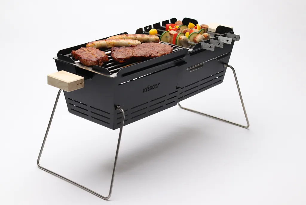 Knister Grill "Original" - Auseinanderziehbar, 28-49x20 Cm Grillfläche, 4.3kg, Stahl Feuerfest Pulverbeschichtet 11 Knister Grill "Original" - Auseinanderziehbar, 28-49x20 Cm Grillfläche, 4.3kg, Stahl Feuerfest Pulverbeschichtet – Bild 9