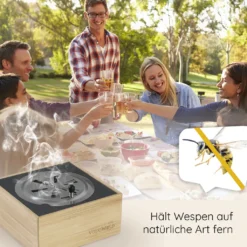 VapoWesp Räucherbox Inkl. Pulver Orange & Rosemary (50 G) Wespen Schutz Vertreiben DHDL Höhle Der Löwen Vapu Wasp Näturlich Bienenfreundlich