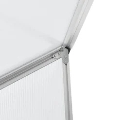 Juskys Aluminium Anlehn-Gewächshaus 2,4 M² – Treibhaus Mit Schiebetür, Fenster Zum Lüften & Stahl-Fundament – Stabiles Pflanzenhaus Für Garten -Günstiges Laube Lust Geschäft 53a0249037620205cd6bc50ce600b6e3