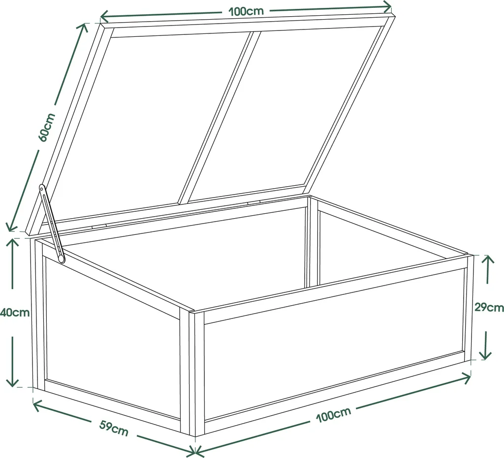 MCombo Frühbeet Gewächshaus Treibhaus Frühbeetkasten Aufsatz Pflanzenbeet Holz 0698 15 MCombo Frühbeet Gewächshaus Treibhaus Frühbeetkasten Aufsatz Pflanzenbeet Holz 0698 – Bild 13