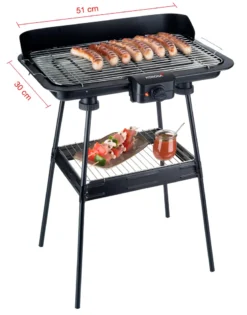 Korona BBQ Stand Grill XXL Kochstation Elektro Schwarz 2200 W