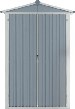 VidaXL Gerätehaus Grau 107,5x46x183 Cm Verzinkter Stahl -Günstiges Laube Lust Geschäft 5608eae1a20cb436c14c2c25242703b4