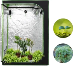 TolleTour Grow Zelt, Grow Tent 120x60x180cm Growbox, Growschrank Fuer Homegrow, Indoor Anbauzelt, Growroom, Lichtdicht Und Wasserdicht Pflanzzelt, Zuchtzelt Schwarz Gruen -Günstiges Laube Lust Geschäft 562c31742a5c4ff752a37dea0d58c6bc