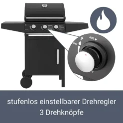 Juskys BBQ Gasgrill Louisiana 8,1 KW Mit 3 Brenner, Grillrost, Deckel Mit Thermometer, Warmhalterost & Seitenablagen – Grillwagen Mit Stahl Korpus -Günstiges Laube Lust Geschäft 56af54de030ccae0eec111f84e98c1e6